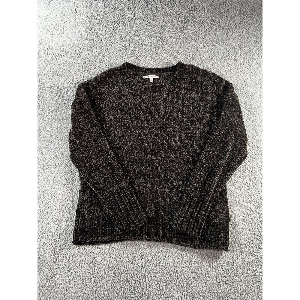 Seven7 Sweater Women Large Soft Knit Crew Neck Pullover‎ Minimalist Academia